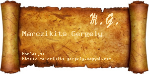 Marczikits Gergely névjegykártya